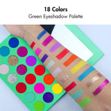 18  Colors Green Eyeshadow Palette 【50pcs】