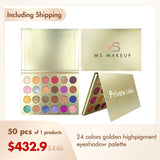 24 Colors Golden Highpigment Eyeshadow Palette（50pcs free shipping）