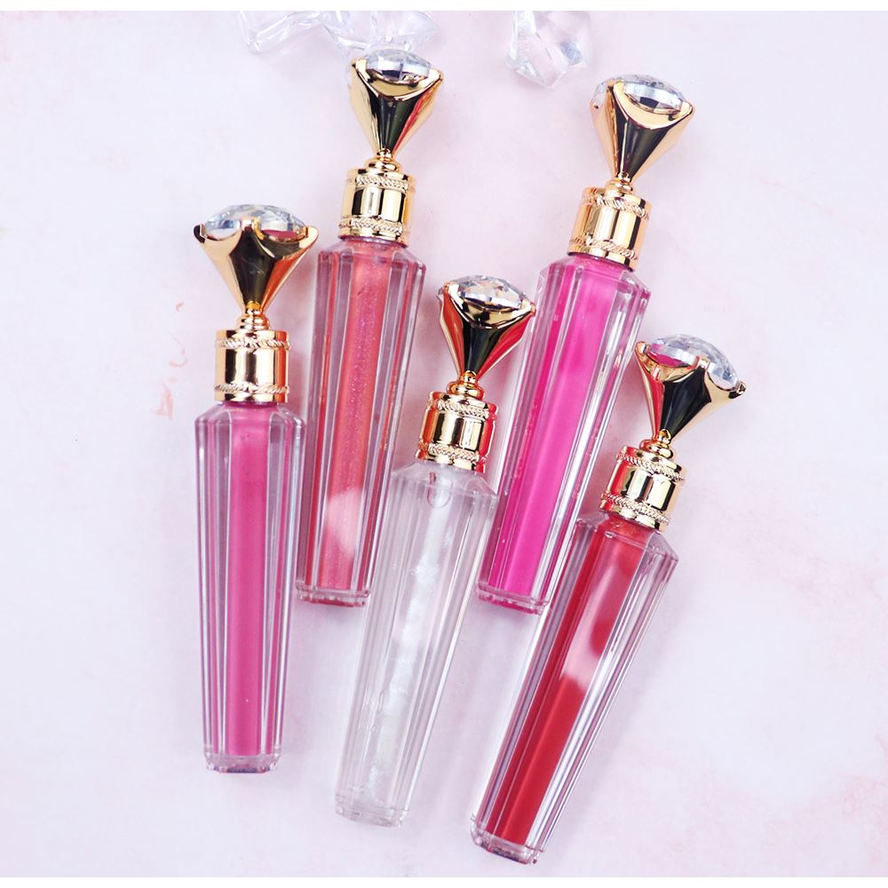 10 Colors Diamond Gold Lid Lip Gloss / Beauty Lipgloss Wholesale