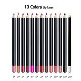 13 color lip liner【30PCS Free Shipping & Free Print Logo】