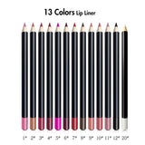 Delineador de labios de 13 colores