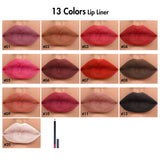 Delineador de labios de 13 colores【30PCS Envío gratis y logotipo impreso gratis】