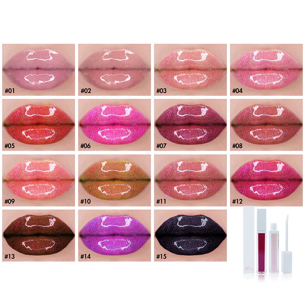 15 Colors white Square Tube Lip Glosses【30PCS Free Shipping & Free Print Logo】