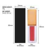 50PCS of 29 Colors Gold Lid Square Tube Lipsticks -LOW PRICE(COLORS SENT RANDOMLY)