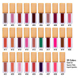 50PCS de 29 couleurs de rouges à lèvres en tube carré avec couvercle doré - PRIX BAS (COULEURS ENVOYÉES AU HASARD)