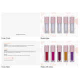 5pcs Diy Matte Pink Lid Liquid Lipstick / Lip Gloss Set