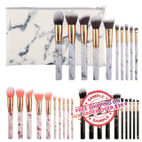 【SAMPLE】10pcs marble brushes（with bag） -【Free Shipping On Mix Order Over $39.9】