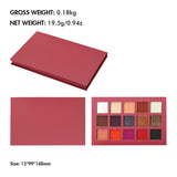 15 color wine red eyeshadow palette